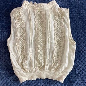 Cropped lace top